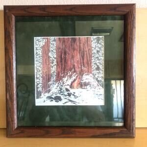 BEV DOOLITTLE - Christmas Day Give or Take a Week" Matted Wood Framed Art Print